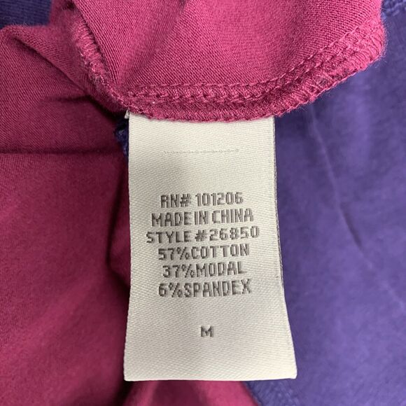 Soft Surroundings Tunic Top Womens Large Purples 3/4 Sleeve Knit Cover up - Picture 10 of 14